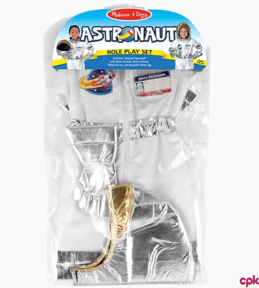 Astronaut costume kids pakistan Child wearing a white Astronaut Costume for Kids with space patches.