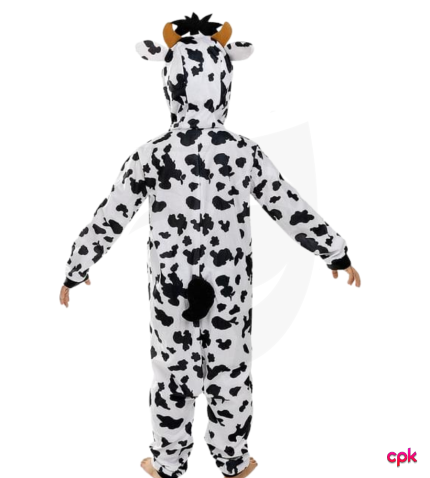 Child wearing a black and white Cow Costume for Kids Pakistan