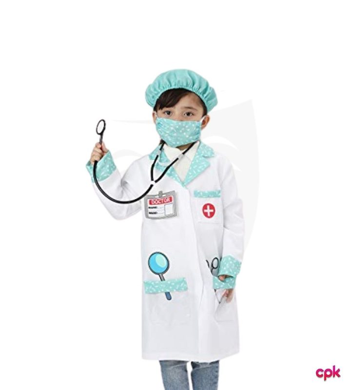 Professional white lab coat and doctor costume for kids by costumes.pk